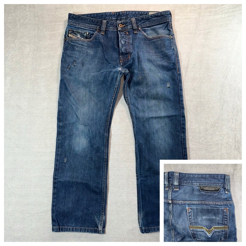 Diesel Safado‎ Jeans Men 31x26 Regular Slim Straight Leg Light Wash Preppy 0806X